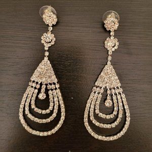 Diamond rhinestone earrings